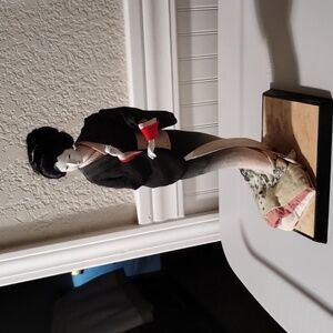 Vintage  14" Japanese Geisha Girl Doll on Stand